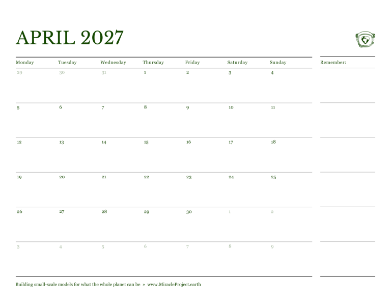 Page 09 — Interior Calendar - April