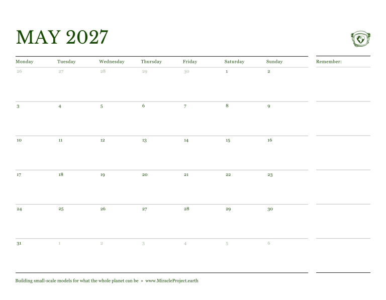 Page 11 — Interior Calendar - May