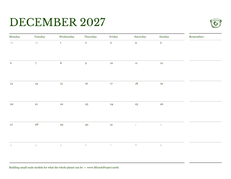 Page 25 — Interior Calendar - December