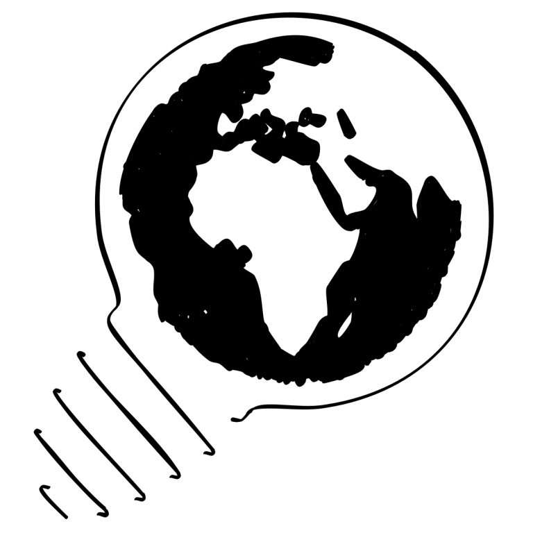 Earth within a light bulb