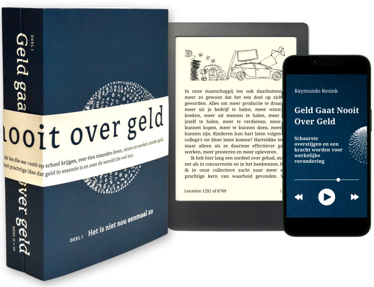 De Geld Gaat Nooit Over Geld boekenset: het e-boek plus het audioboek (en optioneel het papieren boek)