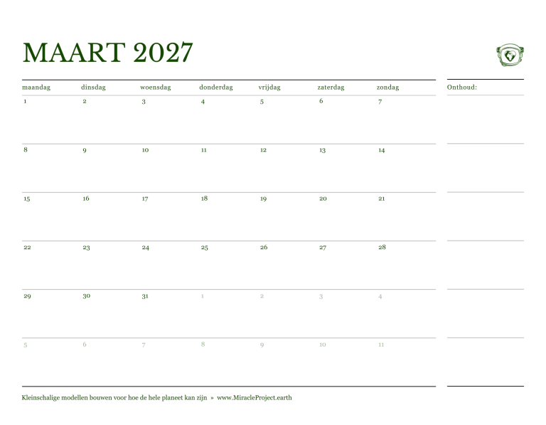 Page 07 — Interior Calendar - March NL