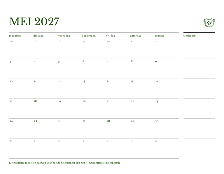 Page 11 — Interior Calendar - May NL