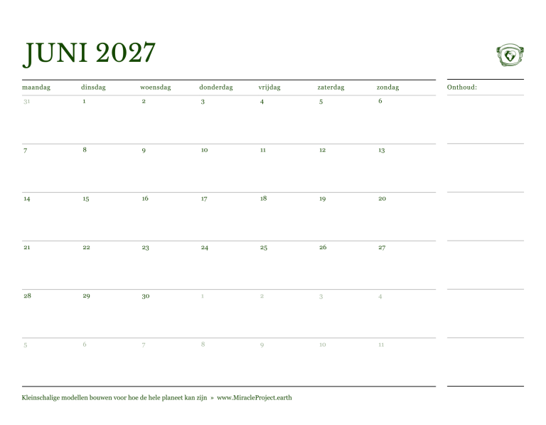 Page 13 — Interior Calendar - June NL