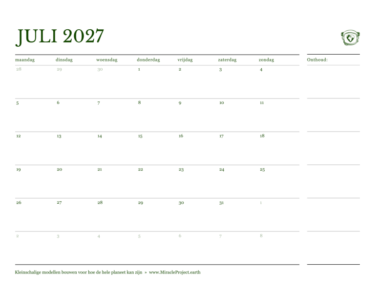 Page 15 — Interior Calendar - July NL