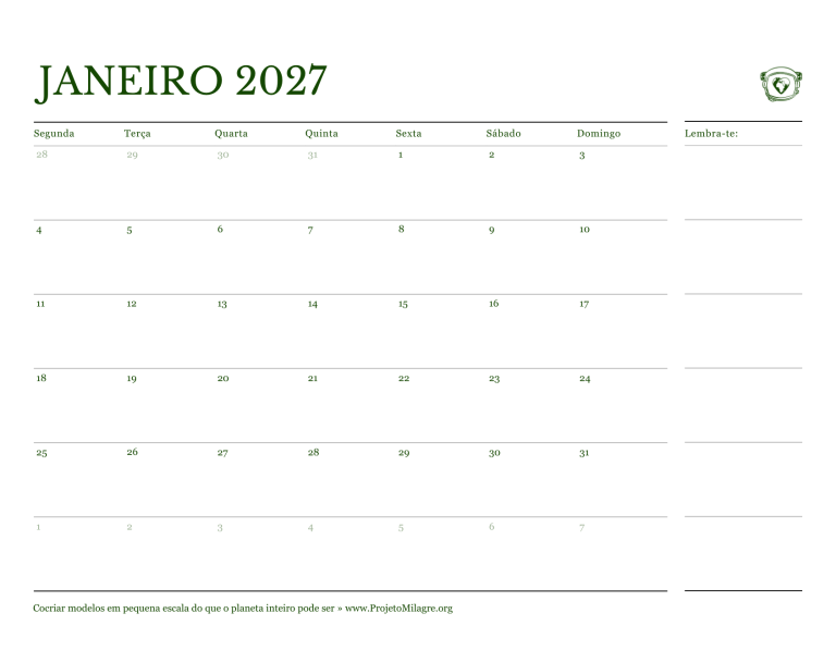 Page 03 — Interior calendar - January PT
